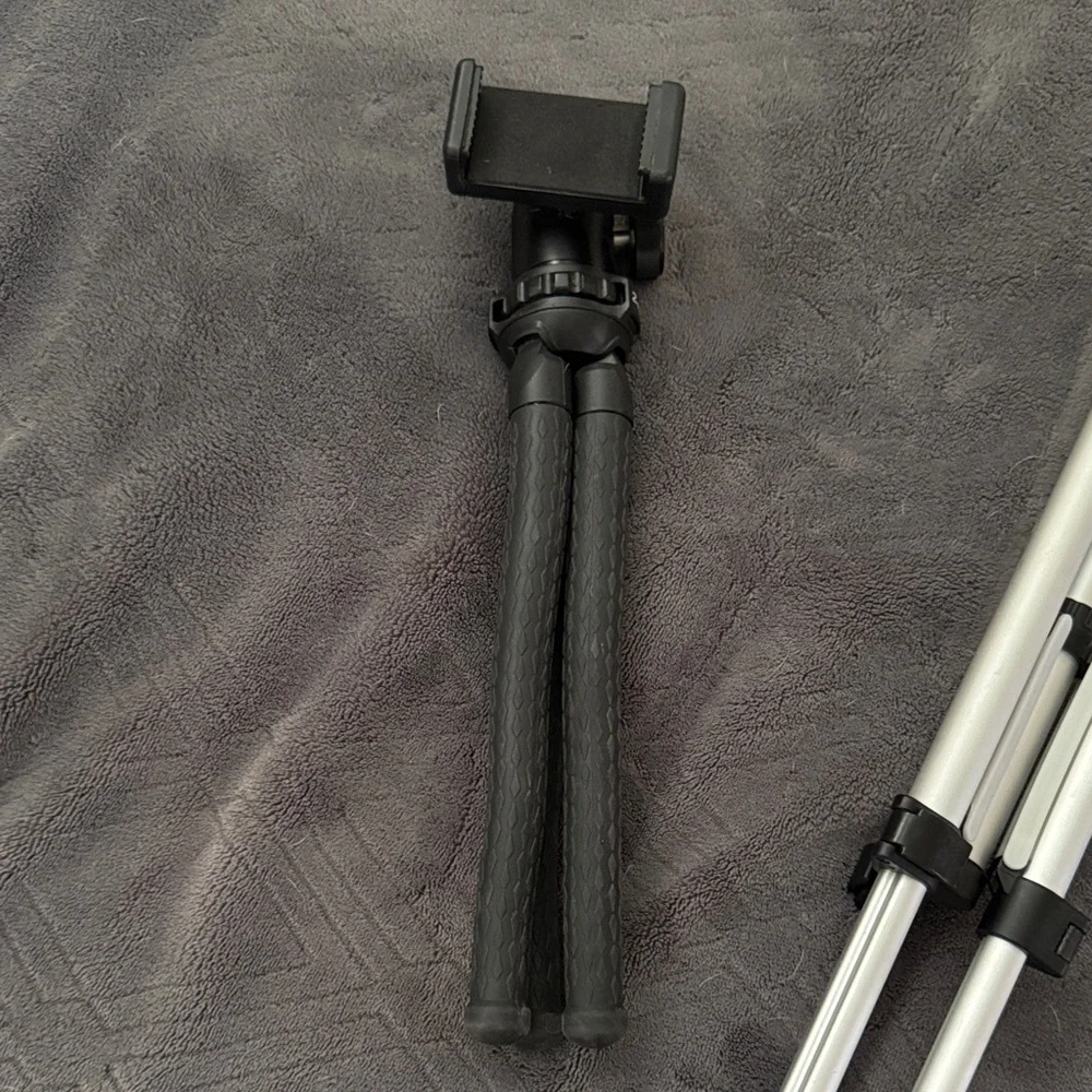 Bundle 2 Silver and Black Camera Tripod